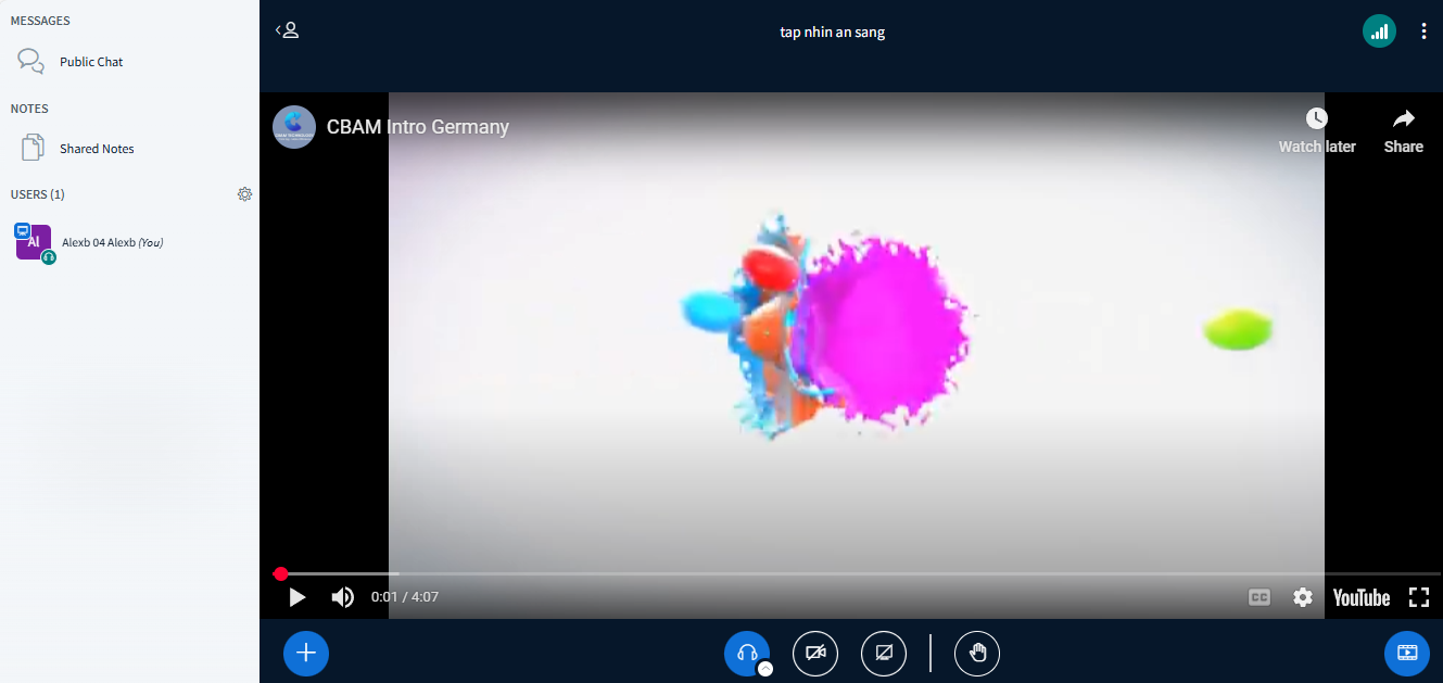 Screenshot of the starting page